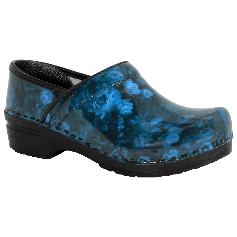 BJORK PROFESSIONAL Agata Printed Leather Clogs - CLOSEOUT