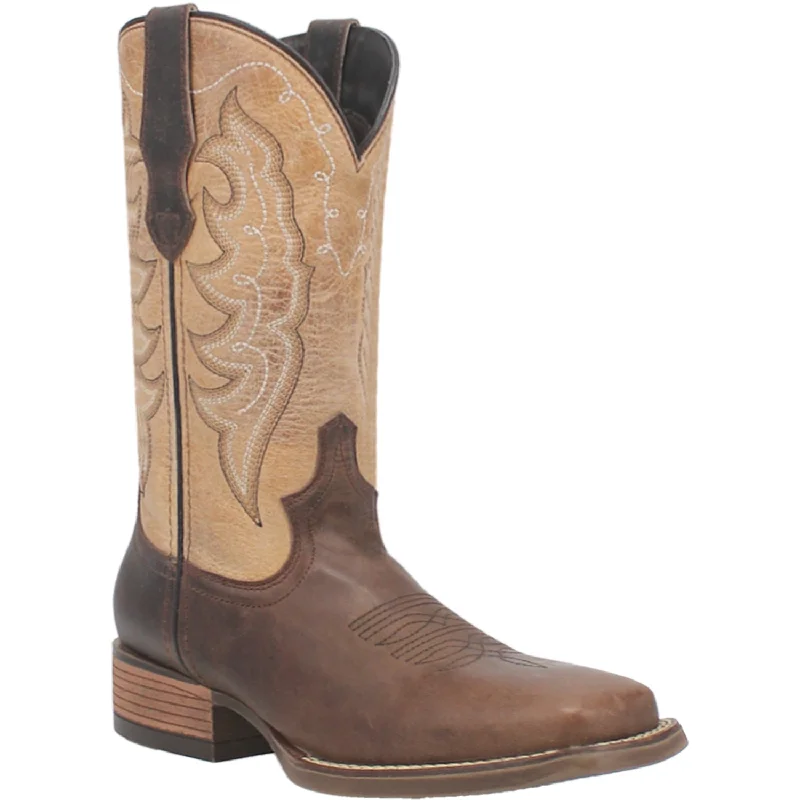 Laredo Womens Delaney Dark Brown Leather Cowboy Boots 10 M