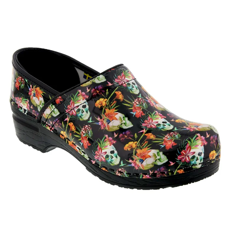 BJORK PROFESSIONAL Moa Skull Leather Clogs - CLOSEOUT