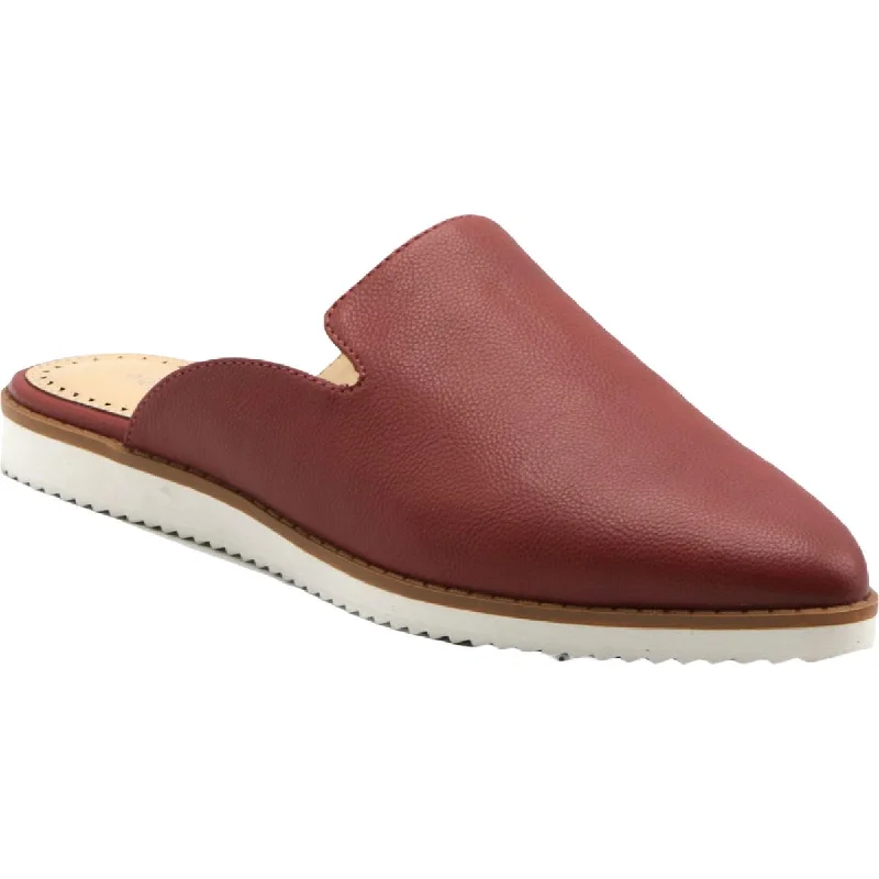 Lou Womens Faux Leather Slip On Smoking Loafers