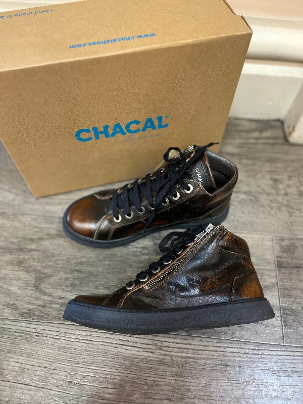 Chacal 5706-N Century Ocre Brown High Top Lace Up Shoes