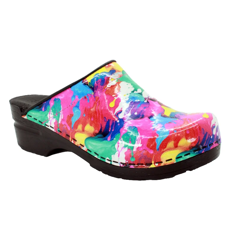 BJORK Splat Open Back Pro Leather Clogs