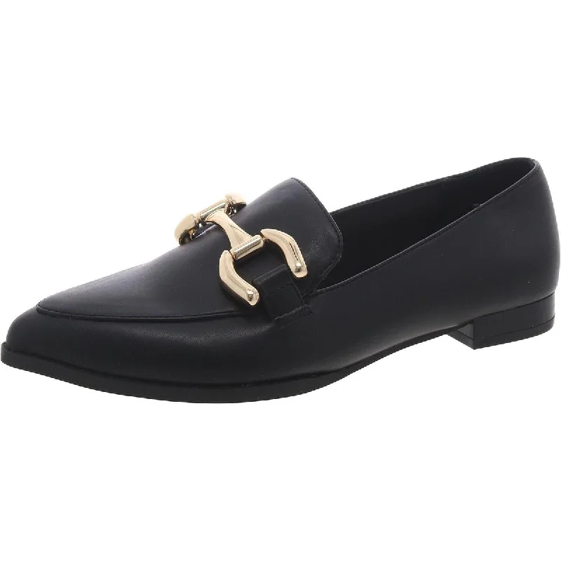 Vilena Womens Faux Leather Padded Insole Loafers