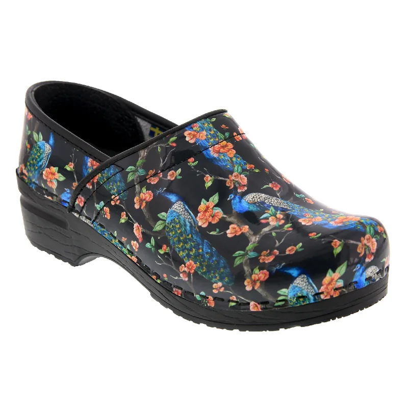 BJORK PROFESSIONAL Peacock Leather Clogs - CLOSEOUT