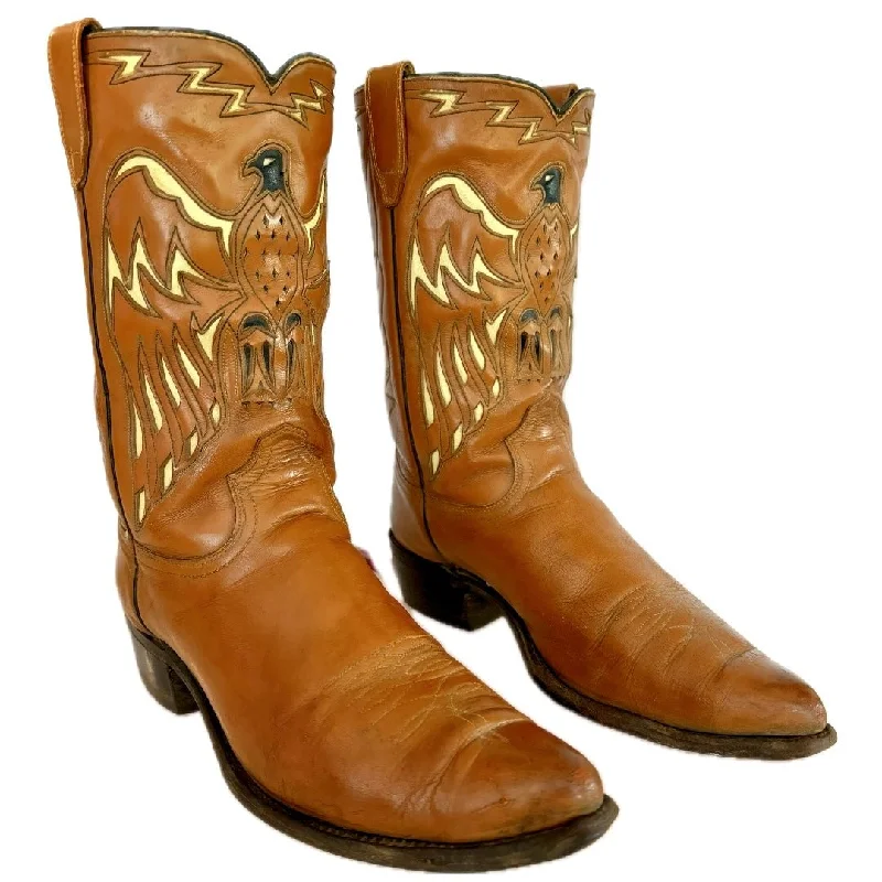 ACME Vintage Eagle 1950s Brown Western Cowboy Boots