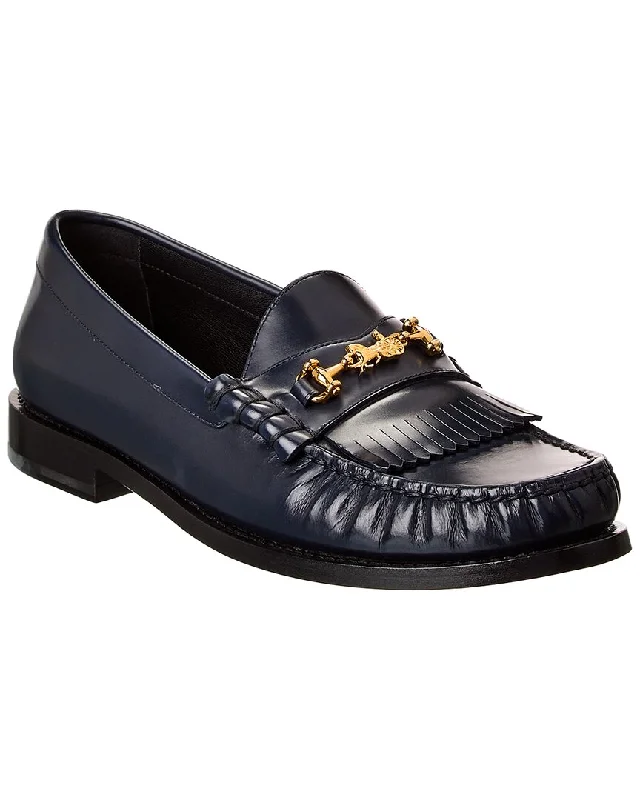 CELINE Logo Leather Loafer