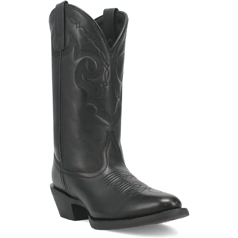 Laredo Womens Maxine Black Leather Cowboy Boots 10 M