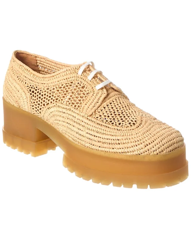 Clergerie Wadia Raffia Platform Oxford