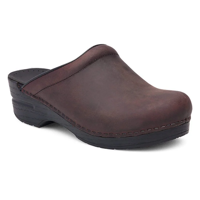 DANSKO Sonja Oiled Leather Open Back Clogs