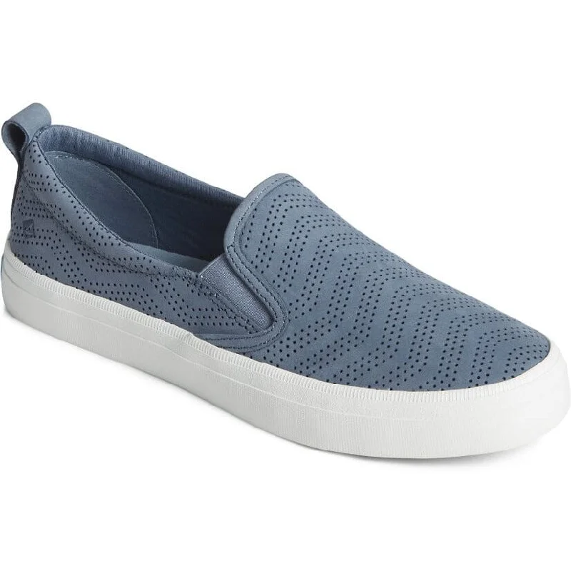 SPERRY CREST TWIN GORE PERFORATED LEATHER SLIP ON SNEAKER WOMEN'S - FINAL SALE!