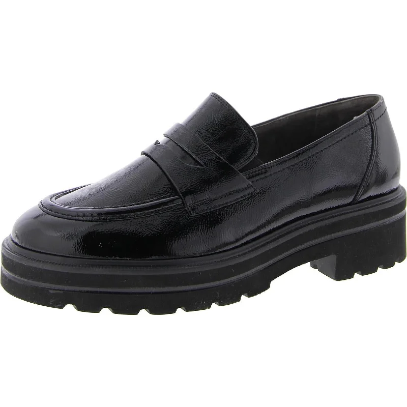 Samone Womens Leather Slip On Loafers