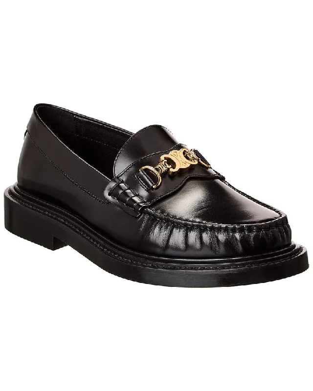 CELINE Universite Triomphe Chain Leather Loafer