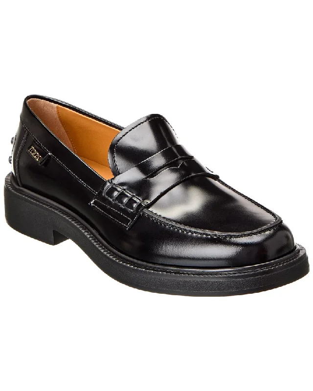 TOD’s Logo Leather Loafer