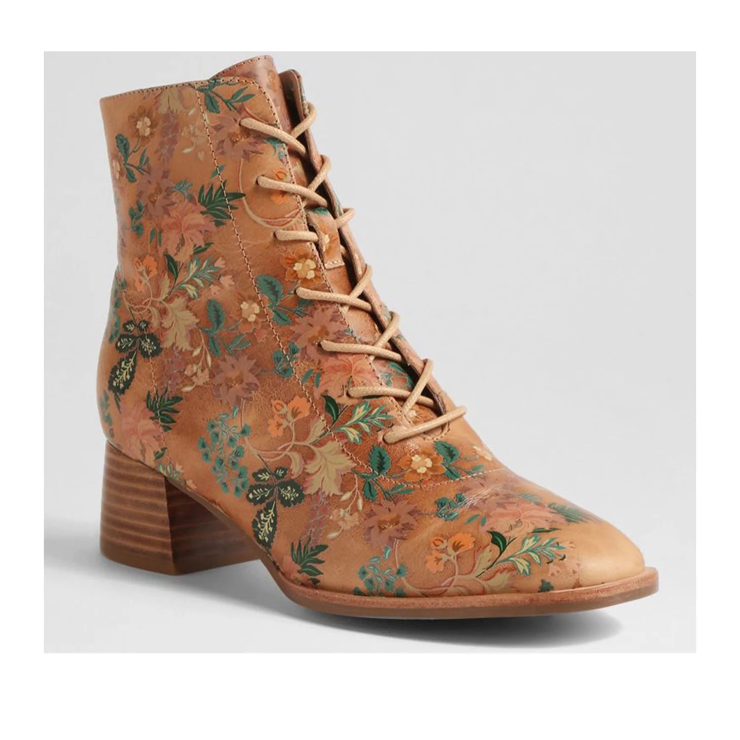 Django & Juliette NOCAL Lace Up Leather Boot in Vintage Tan