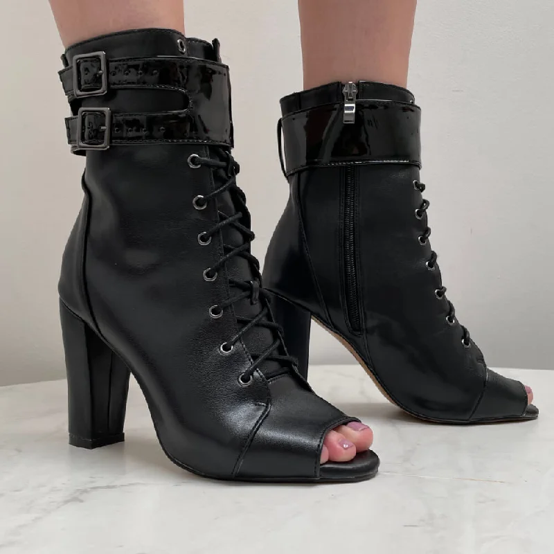 The Influencer - Black Vegan Leather - Street Sole