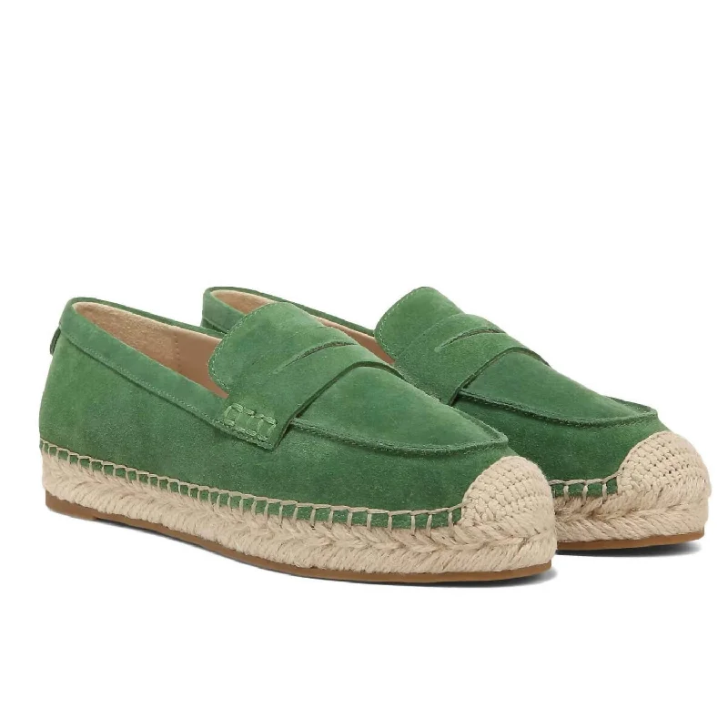 Women's Kai Espadrille Flat Loafer In Thyme Green