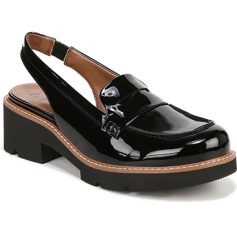 Darry SL Back 2 Womens Faux Leather Ankle Loafers