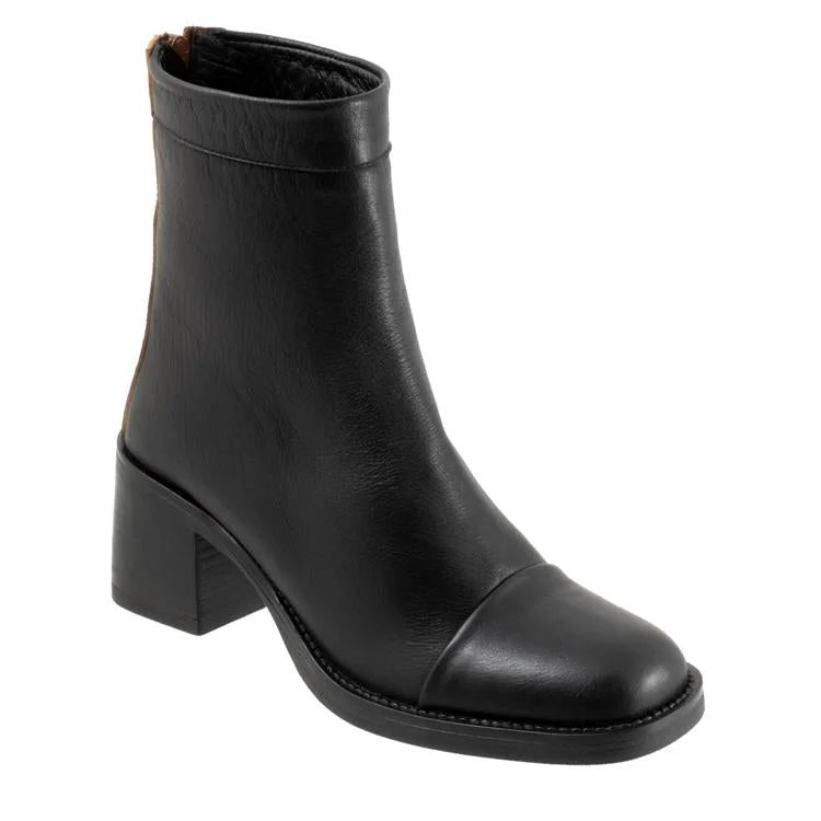 Bueno RINA Heeled Boot in Black/Walnut