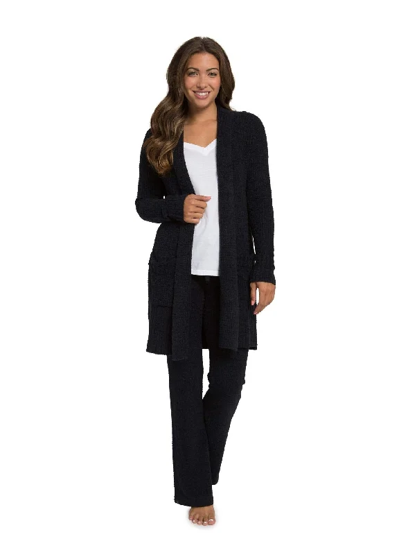 Barefoot Dreams CozyChic Lite Long Weekend Cardi Black