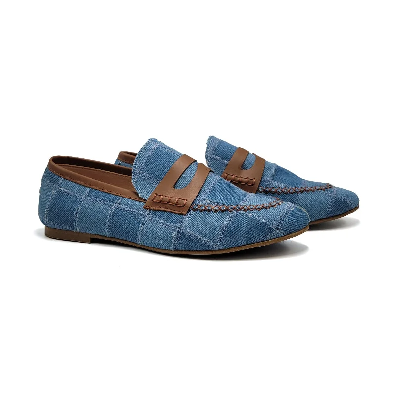 Maria Catalan Denim Penny Loafer 710715