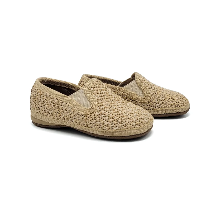 Pepe' Beige Crochet Slip on Loafer 280