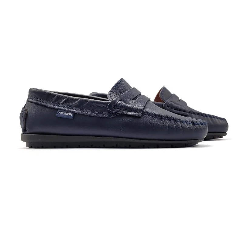 Atlanta Mocassin Navy Penny Loafer 032