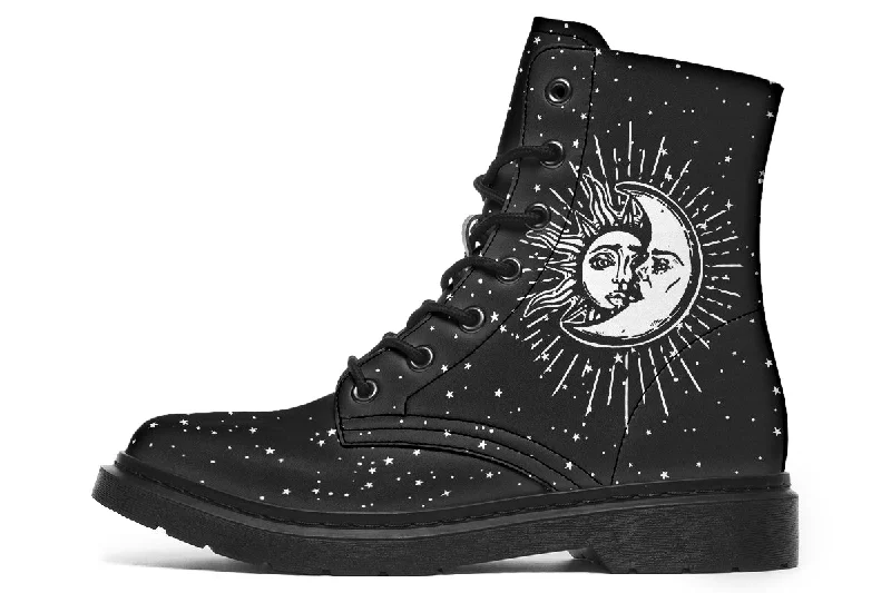 Astral Boots - Vegan Leather Doc-Style Boots with Durable Stitched on Soles