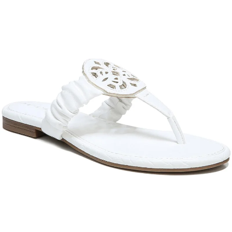 Circus by Sam Edelman Womens Camara Faux Leather Slide On Thong Sandals