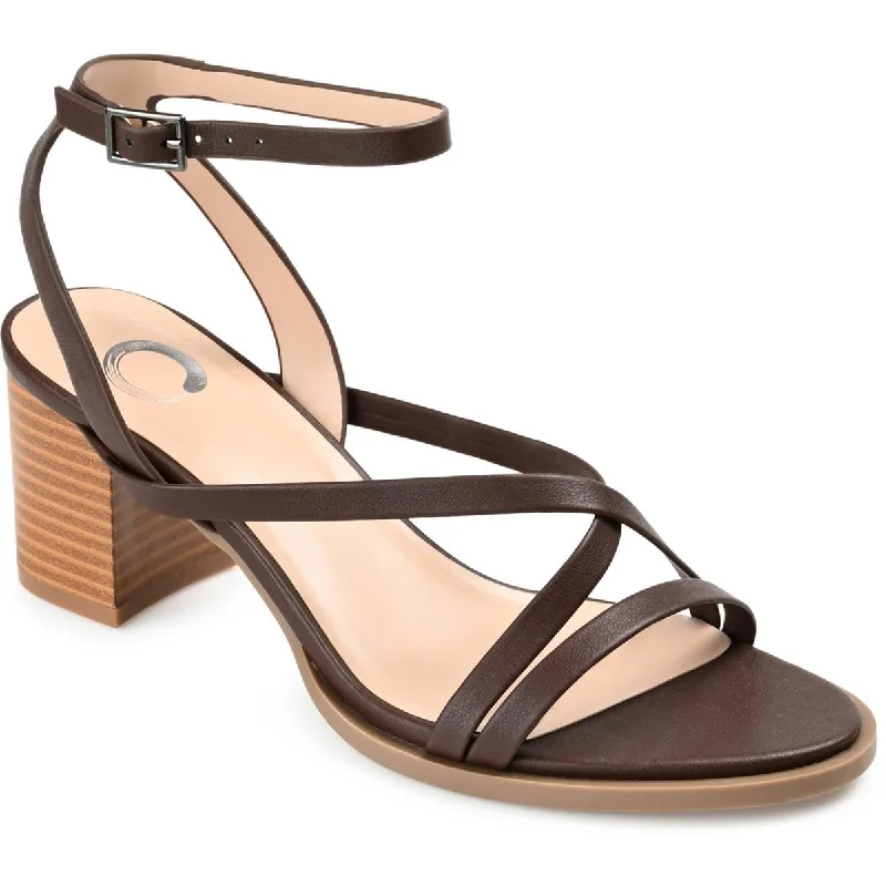 Journee Collection Womens ANIKAH Ankle strap Comfy Block Heel