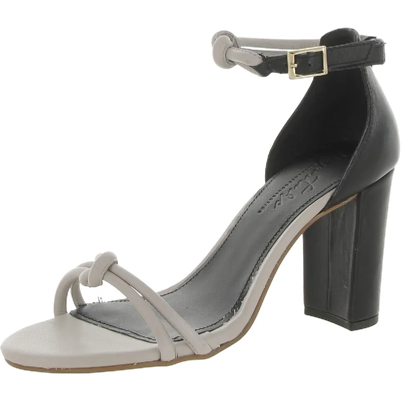 Journee Signature Womens Leather Knot Heels