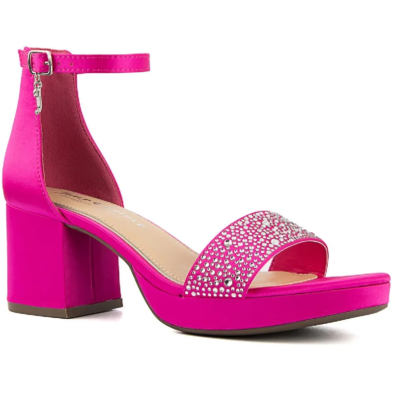 Juicy Couture Womens Nelly Ankle Strap Open Toe Block Heel