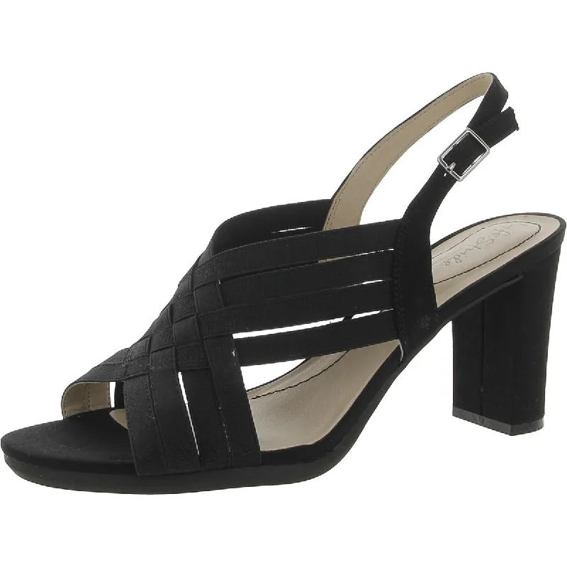 LifeStride Womens Amy Solid Ankle Strap Heels