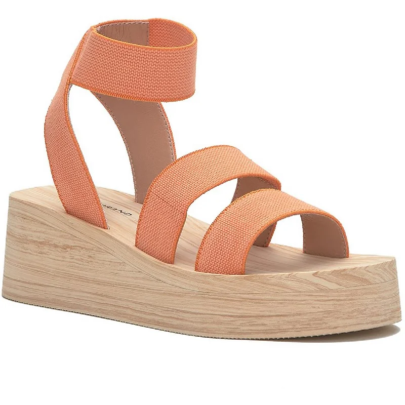 Lucky Brand Womens Samella Ankle Strap Wedge Flatform Sandals