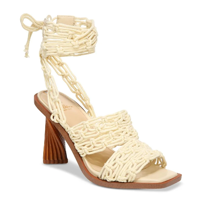 Sam Edelman Womens Harleigh Macrame Square Toe Heels