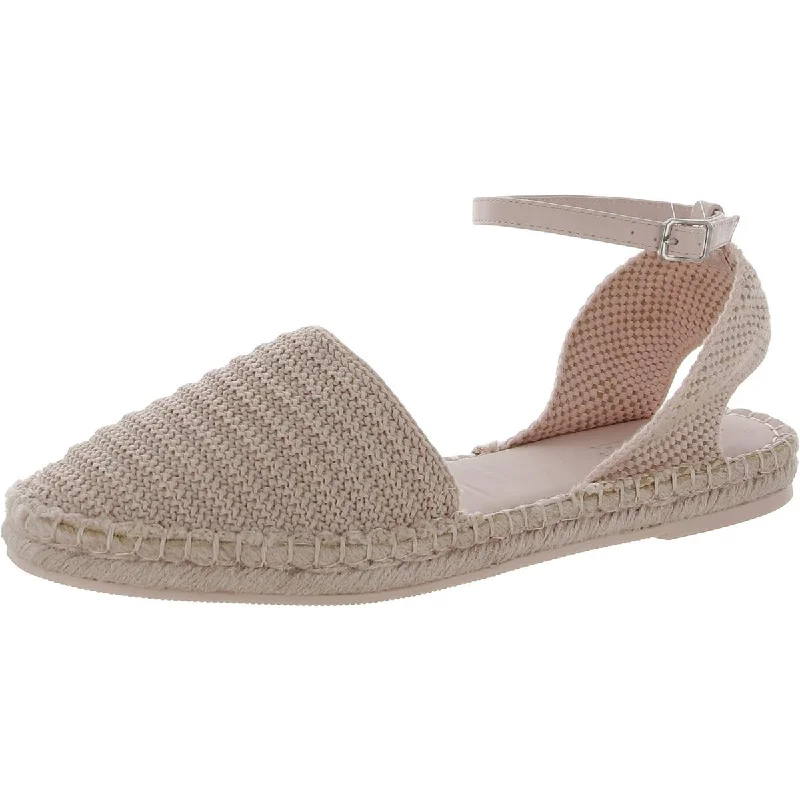 Splendid Womens Jean Espadrille Flat Adjustable Ankle Strap