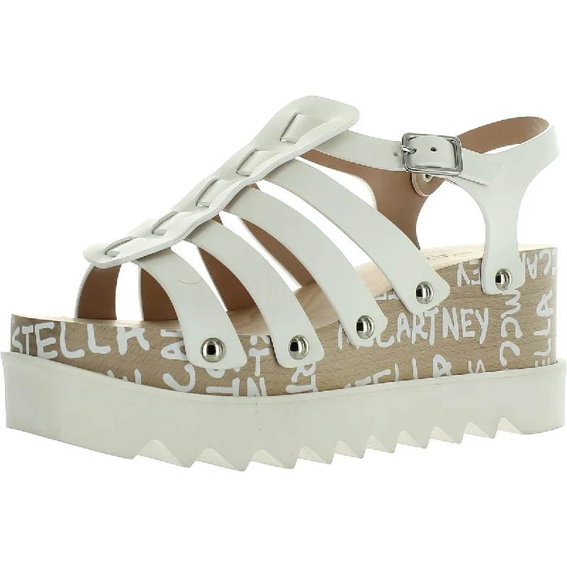 Stella McCartney Womens Elyse Faux Leather Fisherman Platform Sandals