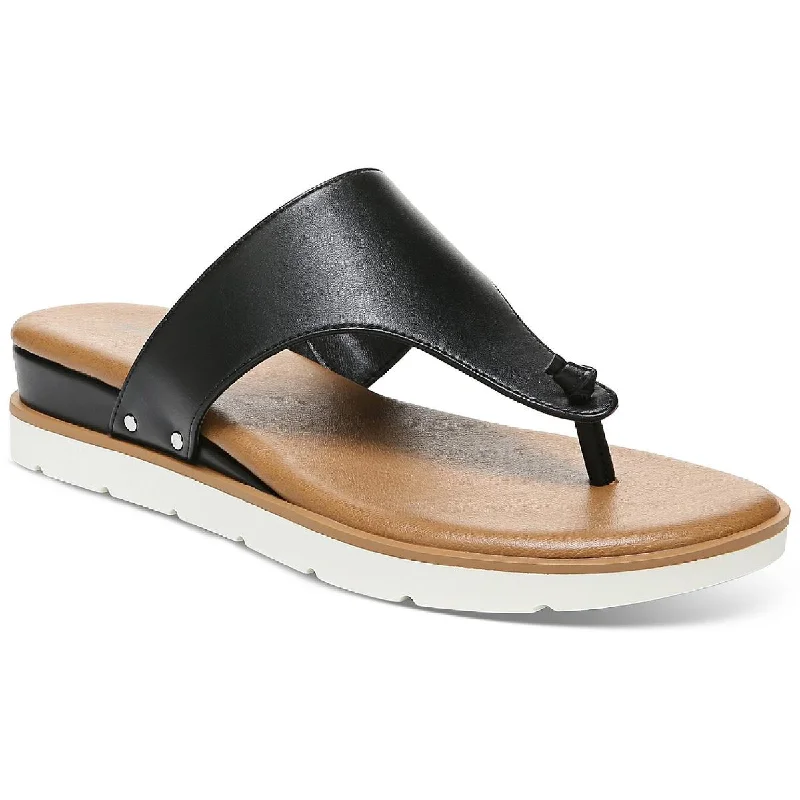 Style & Co. Womens Emmaa Faux Leather Slip On Thong Sandals