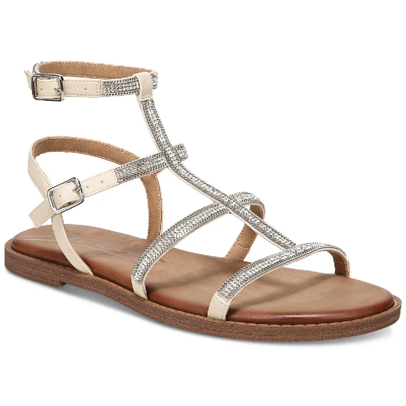 Zodiac Womens Cintia Faux Leather Embellished Ankle Strap