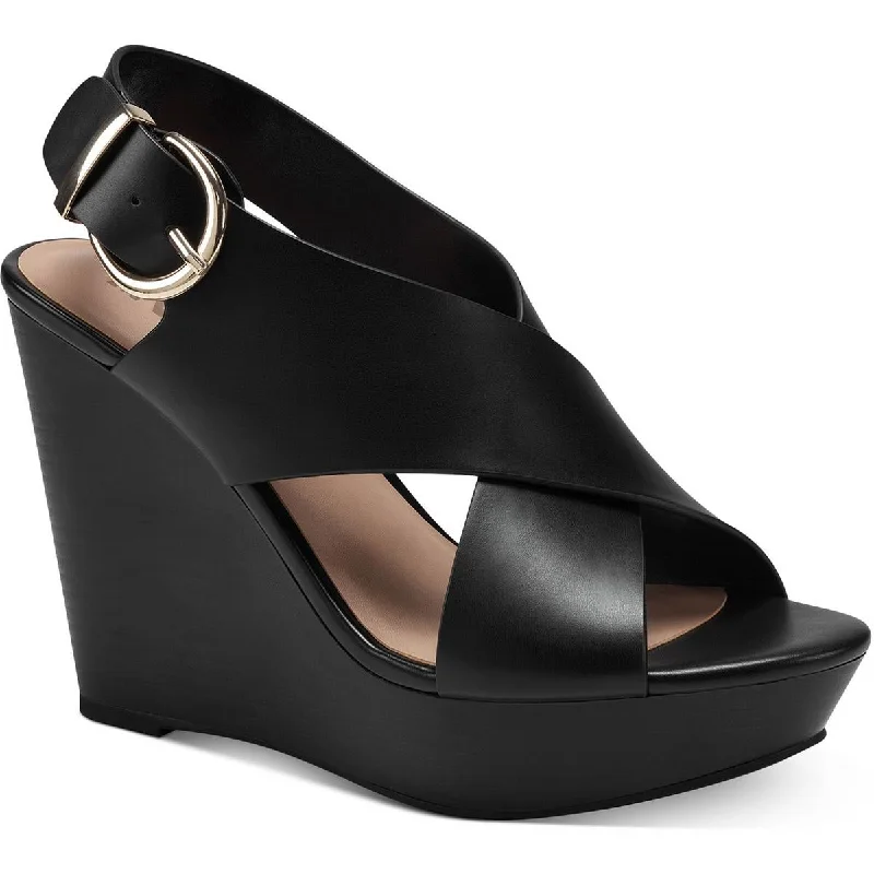 INC Womens Veraa Buckle Criss-cross Wedge Heels