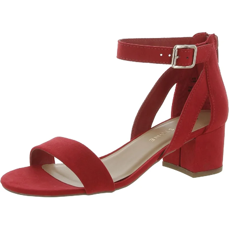 Sun + Stone Womens Jackee Faux Suede Buckle Pumps