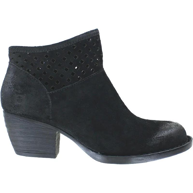 Women's Born Winema Black Distressed Suede