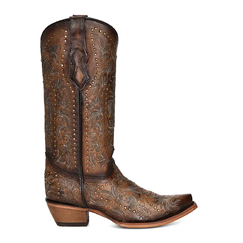 Corral Womens C3972 Maple Leather Classic Cowboy Boots