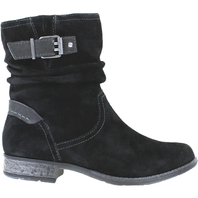 Women's Earth Butternut Black Suede