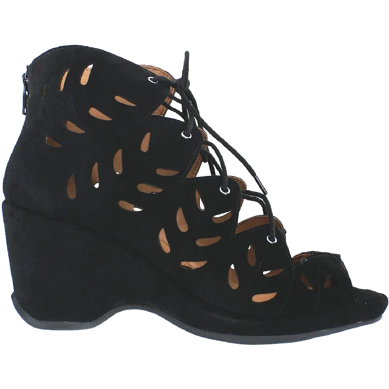 Women's L'Amour Des Pieds Ortega Black Kid Suede