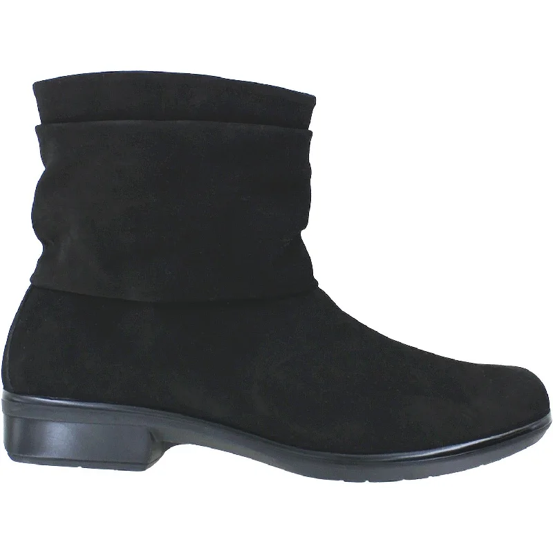 Women's Naot Brisote Black Velvet Nubuck