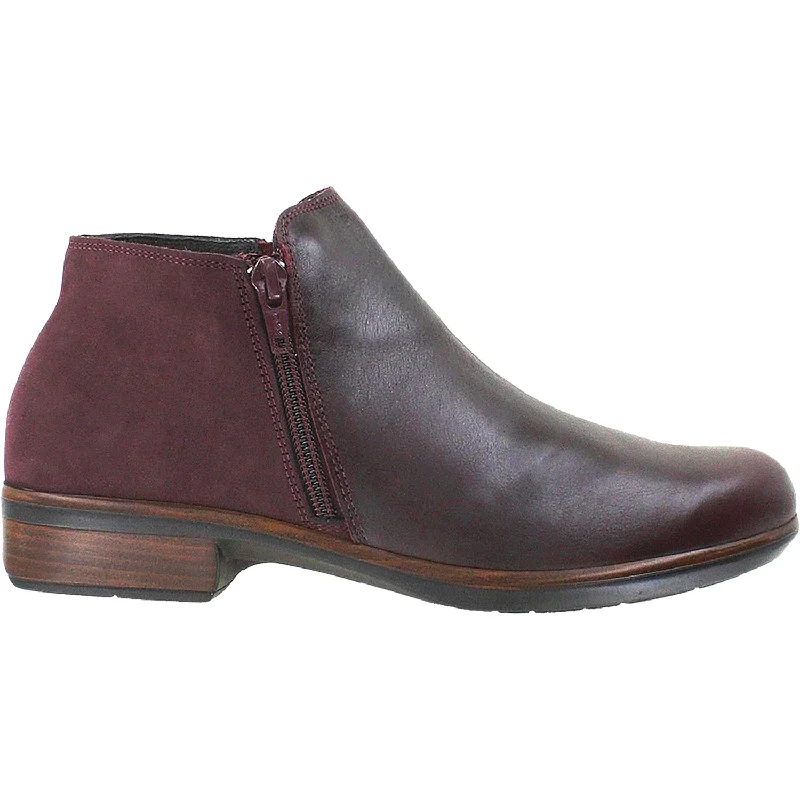 Women's Naot Helm Bordeaux/Violet Leather/Nubuck